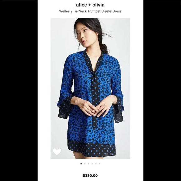 alice + olivia
Wellesly Tie Neck Trumpet Sleeve - Picture 2 of 13